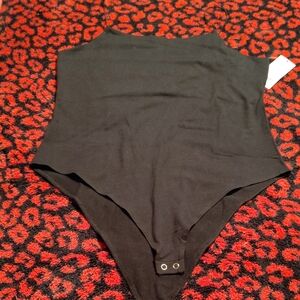 wild fable Black Sleeveless Snap-Front Bodysuit